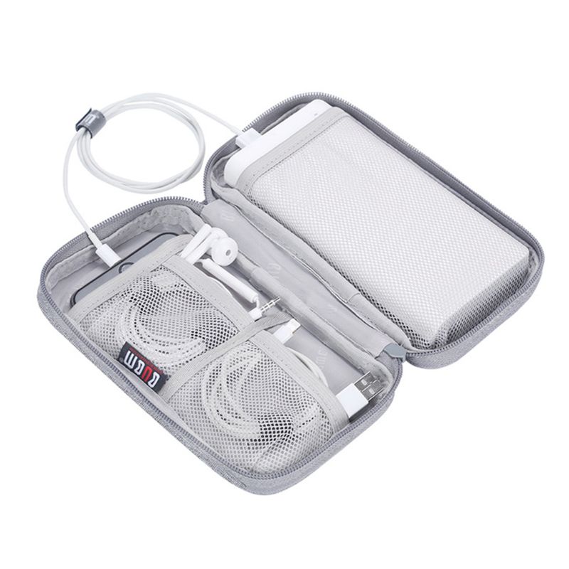 Travel Portable Durable Polyester Power Bank Pouch Storage Bag Protective Carrying Case Pack for Earphone Cell Phones Data Cable