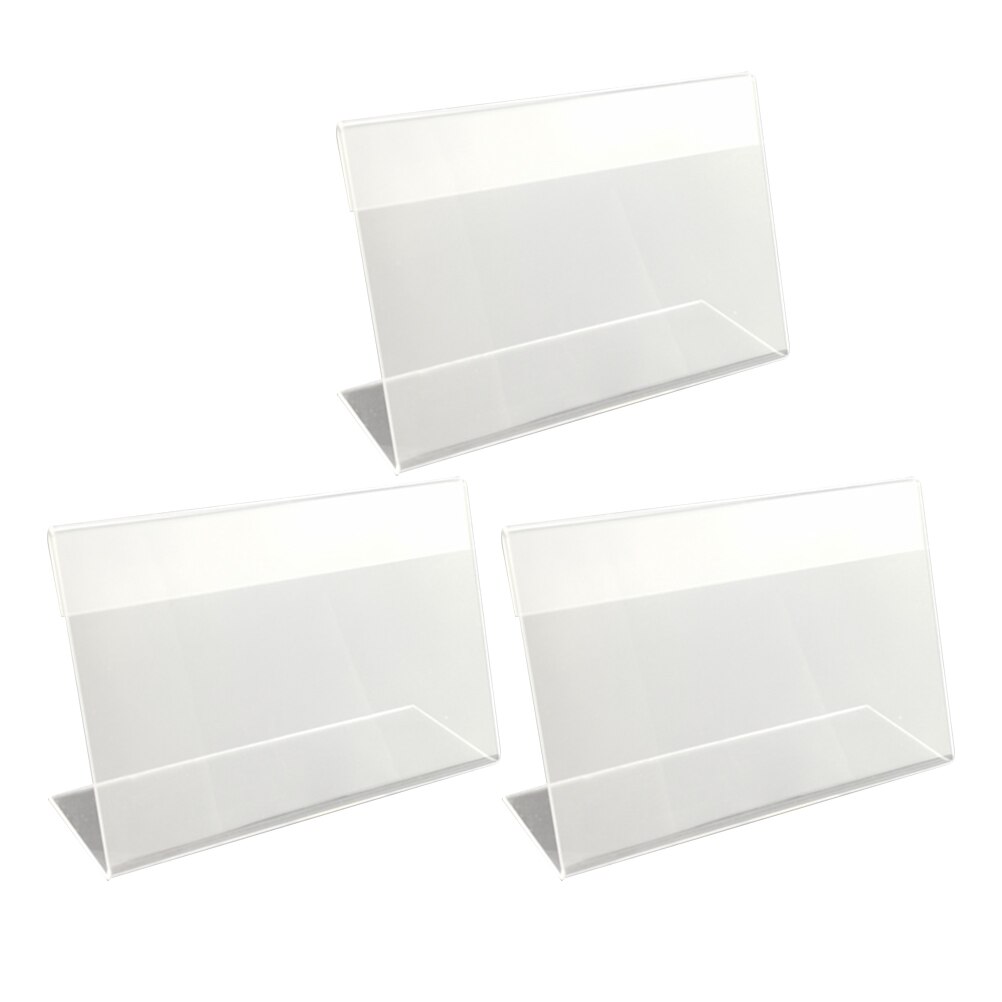 30Pcs 6x4cm Acrylic Shelf Label Holder Price Tags Premium Plastic Transparent Price Tag with Price Card