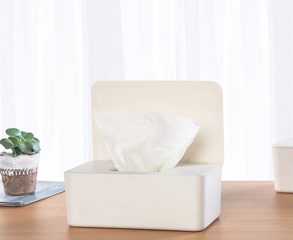Tissue Doos Natte Doekjes Dispenser Houder Droog Nat Tissue Paper Case Box Doekjes Servet Opbergdoos Houder Container Met Deksel stofdicht