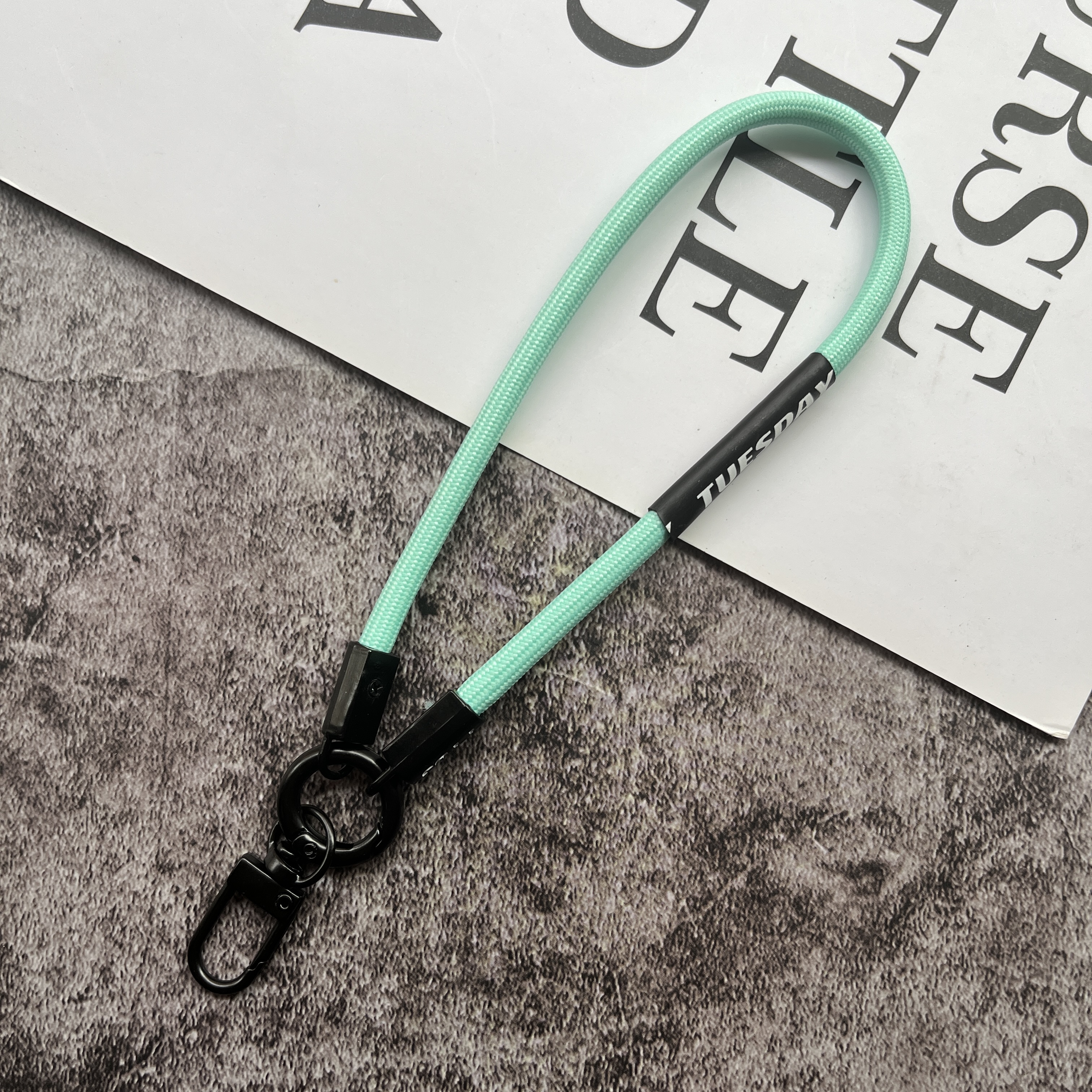 Schlüsselanhänger, farbiges Schlüsselband-Gurt für praktisch-Zubehör, Armbinde, Telefonkette, Metall-Karabinerverschluss, Schlüssel, Schlüsselband, Tasche, Autoschlüssel, Seil: Rose Gold