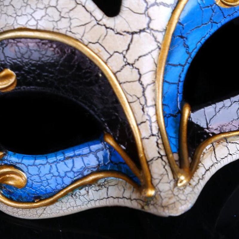 Gnhyll venetianske boldmasker øvre revne halv ansigt maskerade maske halloween temafest cosplay maske dans makeup rekvisitter cki 86