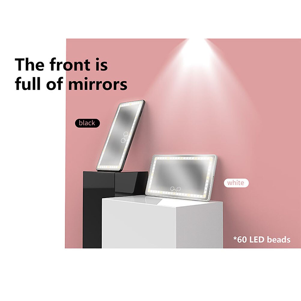 Auto Zonneklep Spiegel Met 60 Led Verlichting 3 Verlichting Modus Make Zonwering Cosmetische Vanity Spiegel Auto Led verlichting Auto Zonnekleppen