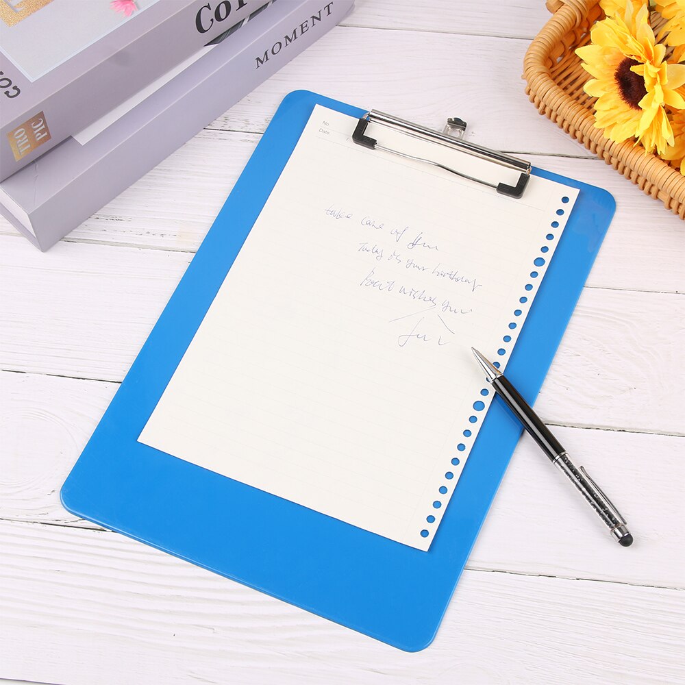 1 PC Multi-Function Plastic Clipboards Writing Board A4 Clip Folder Board Storage Files Stationery Office School Supplies