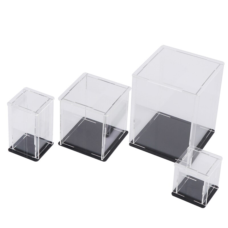 Vitrine acrílica auto-instalação caixa de cubo clara uv à prova de poeira para figuras de ação de basquete