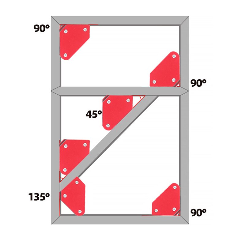 Welding Magnet Holder Set 4pcs Welding Positioner Multi Degrees Soldering Locator 45/90/135 Degrees Welding Holder Tools