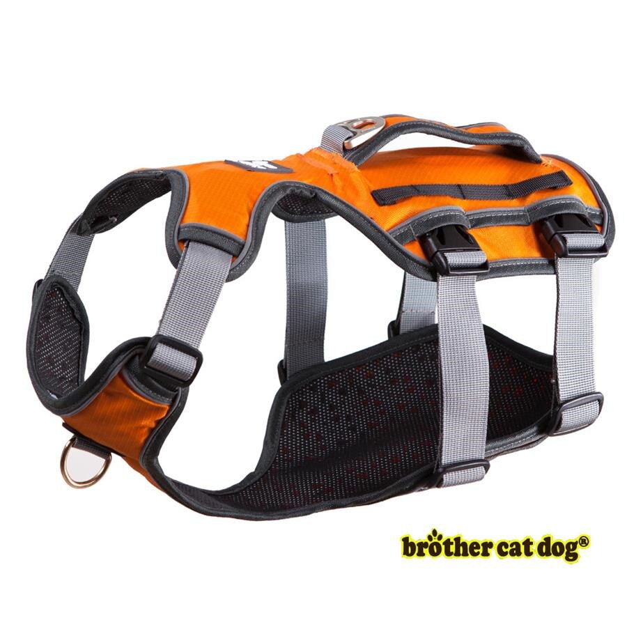 Hond Harness Training Vest Voor Medium Grote Honden Verstelbare Sterke Outdoor Avontuur Reizen Harnas Pitbull 8816: S / orange