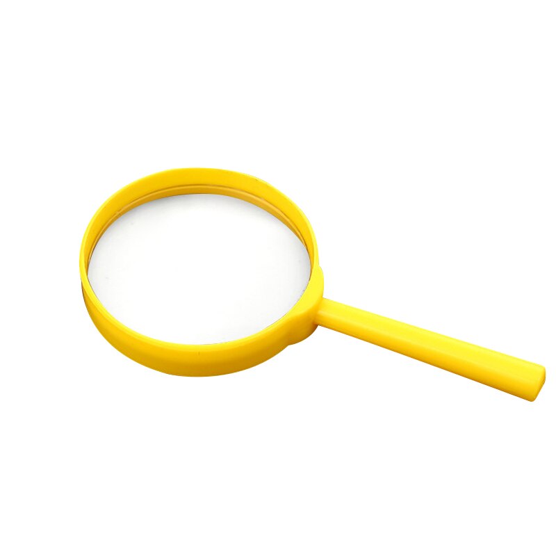 Handheld Vergrootglas Draagbare Vergrootglas Loupe Reading Glas Lens Kid Inspectie Vergrootglas Voor Reading Kleurrijke Kind Speelgoed 3X Лупа: yellow