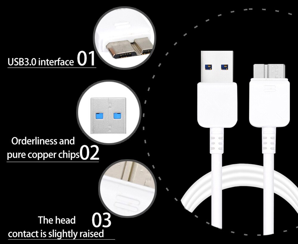 Adaptador de pared con enchufe europeo, Cargador USB y Cable de carga Micro USB 3,0 de 1M para Samsung Galaxy S5 Note 3 G900 N9002 N9008
