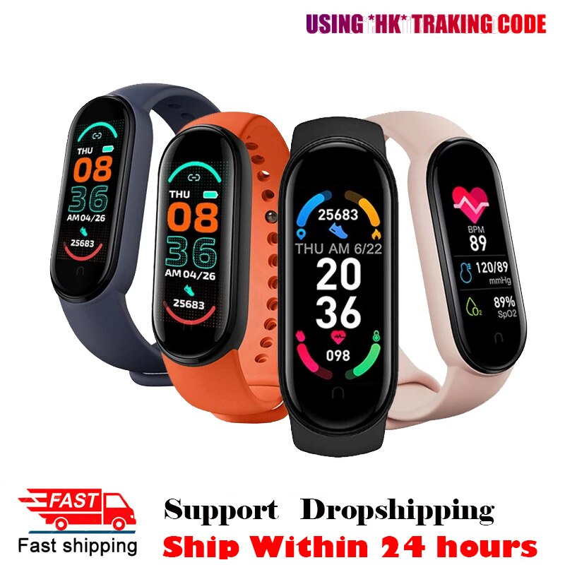 neue Band M6 Smart Uhr Armband Blutdruck Monitor Fitness Farbe Bildschirm Smartwatch Smart Uhr Stunden Für Xiaomi IOS