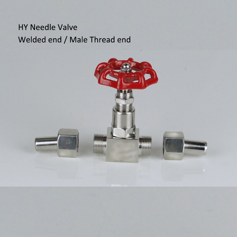 DN6 DN10 DN15 Welded Needle Valve Flow Control, High Pressure Stainless Steel 304 Male Thread Needle Globe Valve