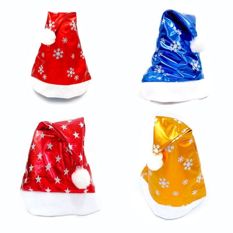 Newest Adult Child Christmas XMAS Santa LED light up flashing Costume Red Hat Cap