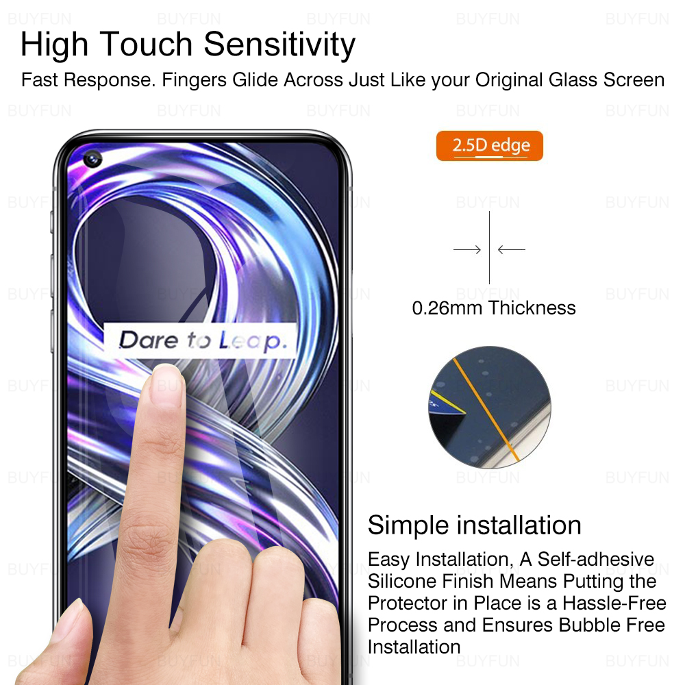 2 stück hd-displayschutzfolie aus gehärtetem glas für oppo realme 8i 8 5g 8 pro 9 pro 9 pro + 9 pro + plus schutzglas für rmx 3151 6.6 "
