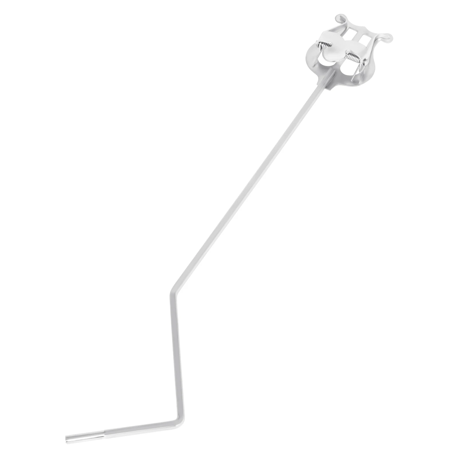 Muziekstandaard Staande Sleutel Tuba Tenor Hoorn Draagbare Metalen Muziekstandaard Euphonium Bladmuziek Houder Accessoires voor koperen instrumenten: Zilver