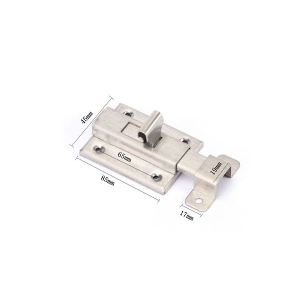 Stainless steel 2 inch 3 inch 4 inch small latch Security door mounted door latch Bathroom latch door buckle: 4 inches