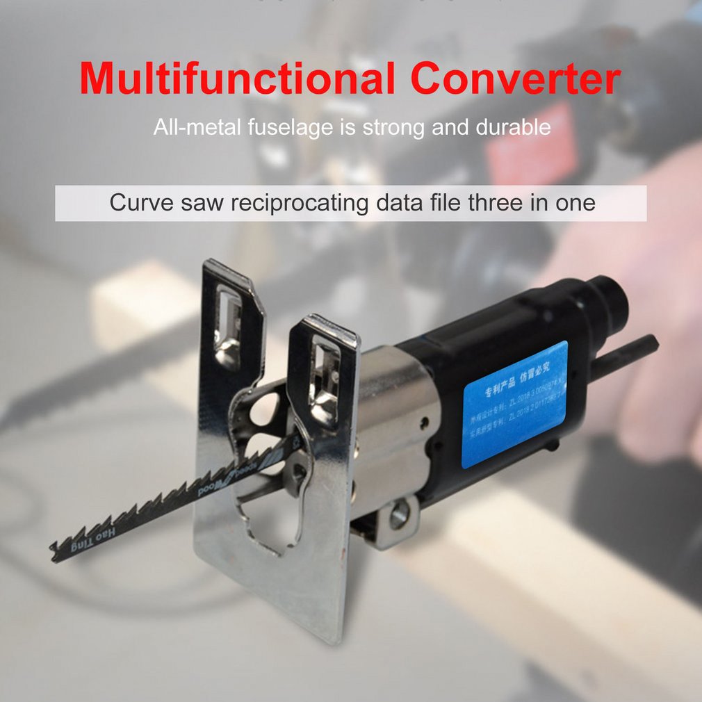 Multifunctional Cordless Reciprocating Saw Attachment Wood Metal File Cutting Tool Electric Drill Jig Power Tool Accessories