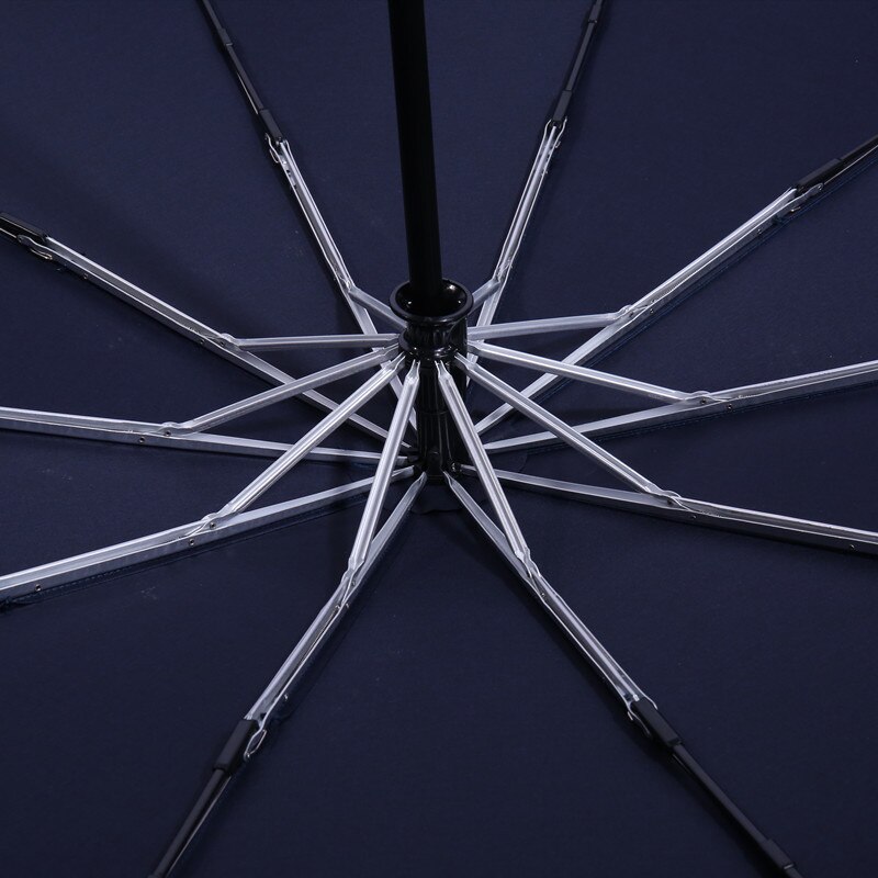 Leodaukonw tre folde fuldautomatisk paraply vindtæt business mærke 1.2 meter enkelhed herre solrig og regnfuld paraply