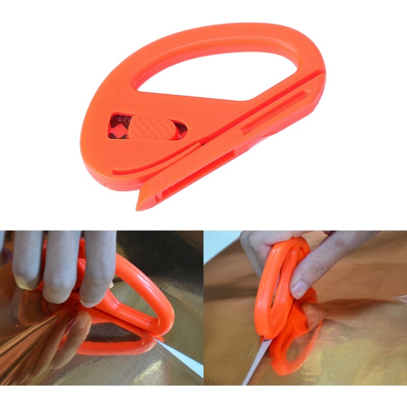 Orange car accessories Car Vehicle Snitty Fiber Vinyl Film Sticker Wrap Safety Plastic Cutter Cutting Knife