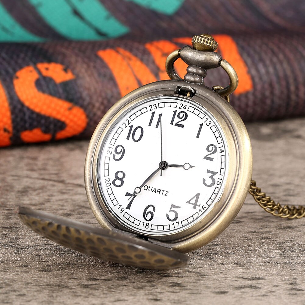 Steampunk Zakhorloge Man Ketting Pedent Sport Stijl Golfbal Patroon Vintage Horloge Man Regalos Para Hombre