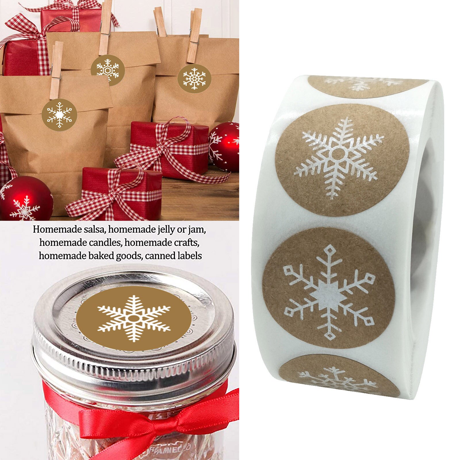 500 Sheets/Roll Roll Pack Sticker Party Wedding Decorating Sticker for Candy Bag Box Packing Bag Adhesive Lable