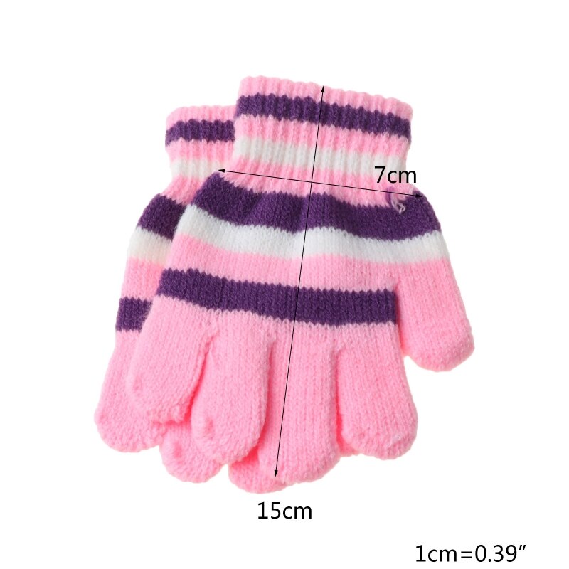 Kinderen Meisjes Jongens Kids Magic Stretchy Wanten Gebreide Handschoenen Winter Warmer T8ND