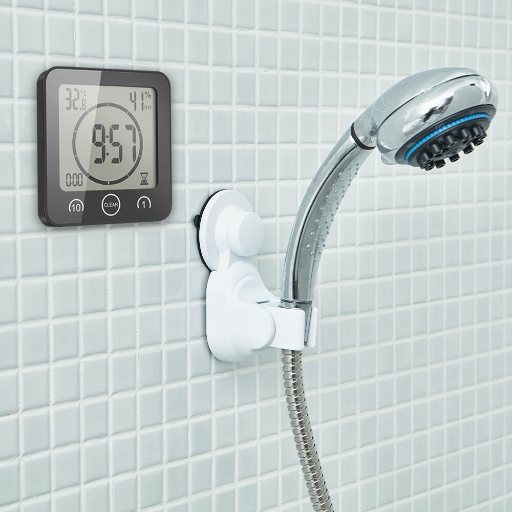Lcd Digitale Badkamer Klok Touch Control Thermometer Hygrometer Waterdichte Kok Timer Met Alarm