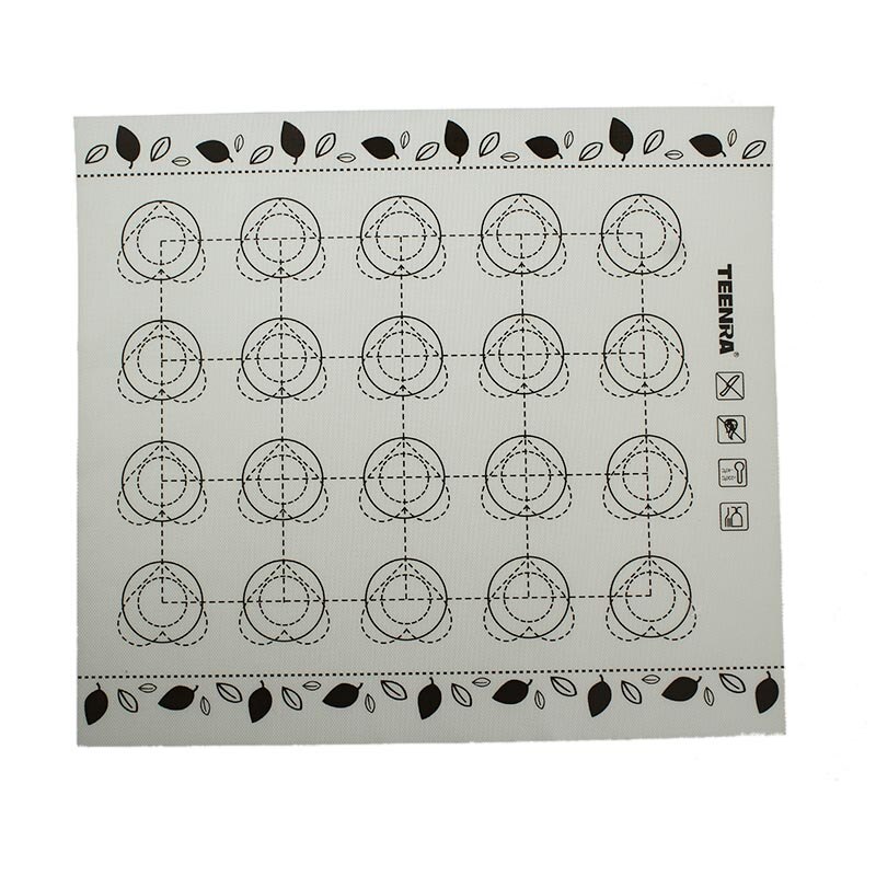 TEENRA 1Pcs 40x30cm Marcaron Silicone Baking Mat Non-stick Silicone Baking Sheet Large Rolling Mat Baking Liners Pastry Tools: Black  29x26cm