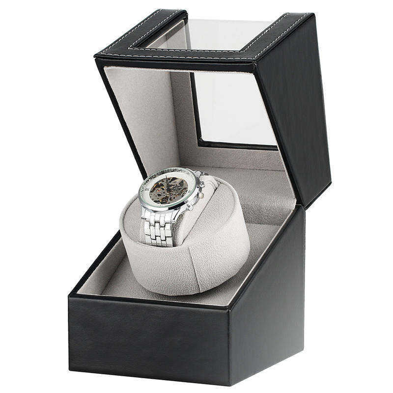 AU/EU/US/UK enchufe Mini Motor Shaker reloj bobinador negro relojes Motor rotador soporte caja de exhibición caso de lujo