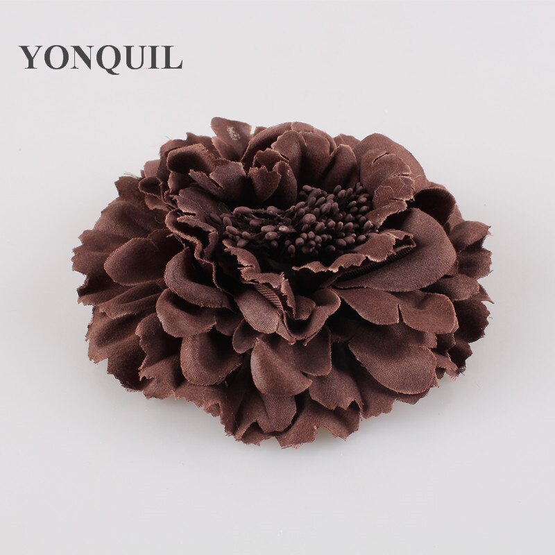 Vrouwen dames bloemen hoofdband bruid bruiloft haarband fascinators haaraccessoires fantasierijke veren hoofdtooi mesh huwelijk: Bruin