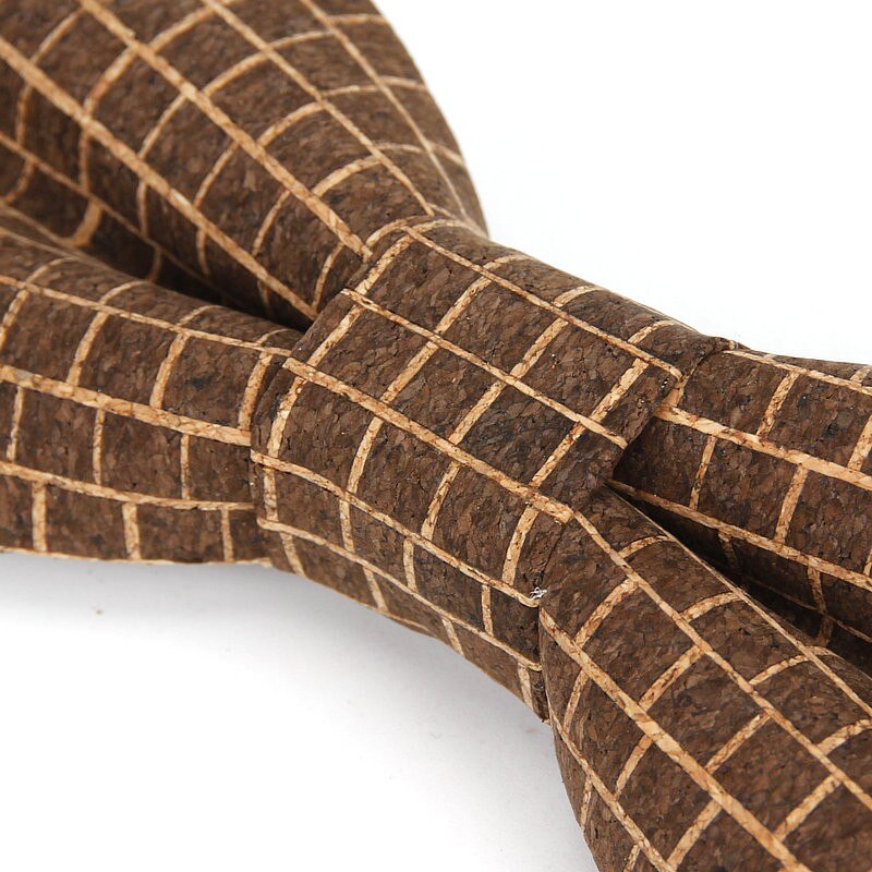Pajarita de madera de corcho para hombre, pajaritas de madera a rayas Vintage, accesorios de mariposa para boda, negocios informales, Retro, novedad