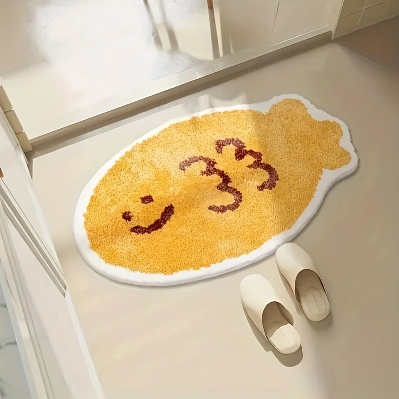 VIKAMA Mała Żółta Mata Łazienkowa z Imitacji Kaszmiru, Chłonna Mata Podłogowa, Mata Wejściowa, Dywanik Podłogowy robić Toalety: 500mm x 1000mm