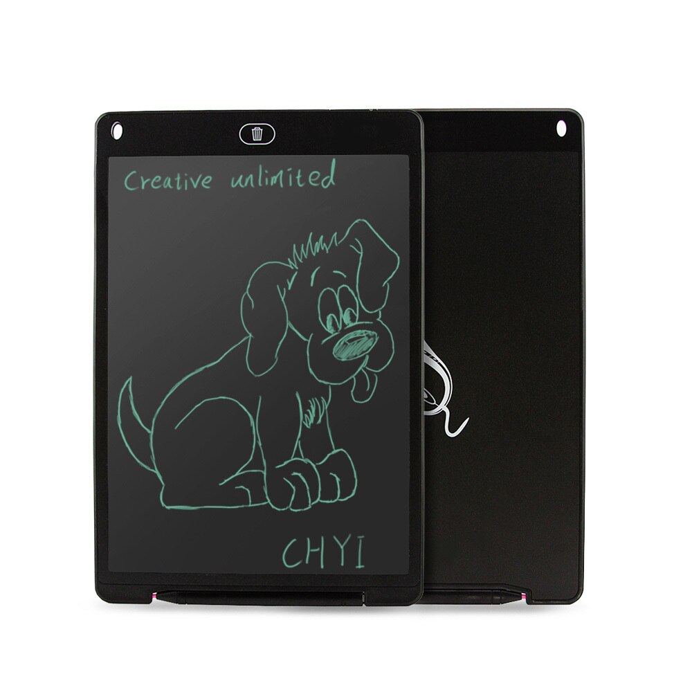 CHUYI 12 Inch LCD Writing Tablet Digital Handwriting Pad Electronic Drawing Tablet Bulletin Memo Board Kids Mini Art Notepads: black