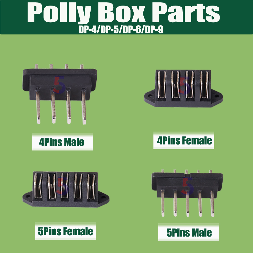 Ebike Reention Polly Battery Case Lock & Key Parts 4Pins / 5Pins connecor DC plug For Polly DP-4/Polly5/Polly DP-6/Polly DP-9
