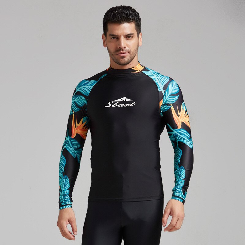 Men&#39;s Quick-Drying Shirt UV Protection Sunscreen Long Sleeve Tops Beach Surfing Swimming Snorkeling T-Shirt: 7074 / XL