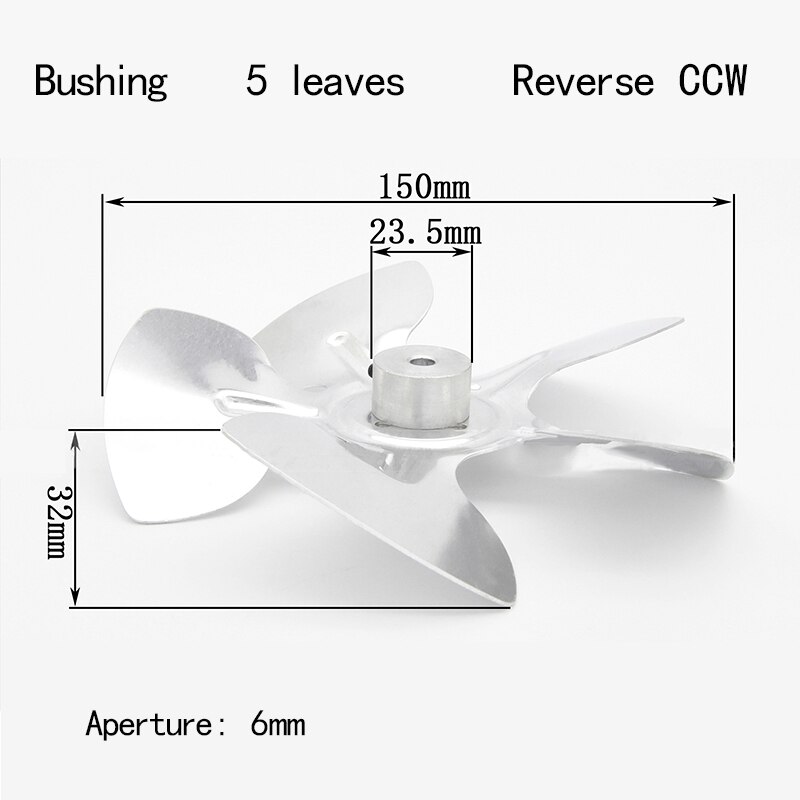 140 mm 150 mm 170 mm 200 mm 230 mm 250mm aluminiumslegering motor blæserblade blæser skovlblade til ovn pillefyr blæser