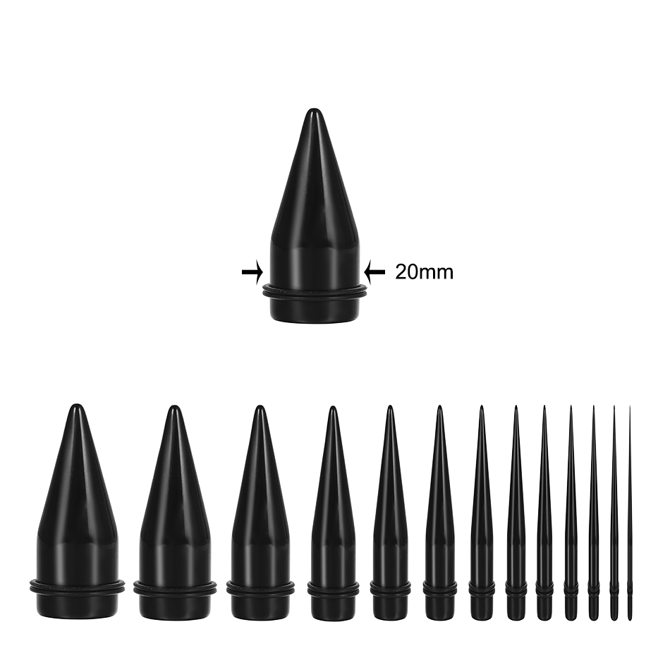 Dilatadores de oreja de 2 piezas, túneles y tapones para pendientes, Piercing, dilataciones de oreja, ensanchador, marcas para túneles, Piercing, joyería de 1,6-16mm: Blanco / RED