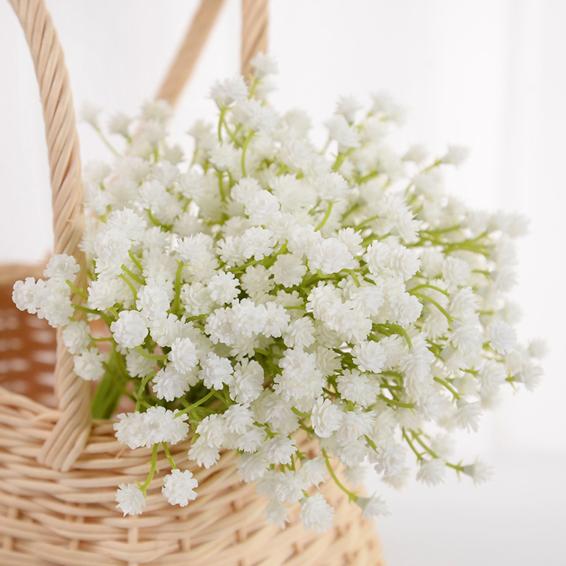 1/2 Stück künstliche Schleierkrautblumen, Gypsophila, echt anfühlende Blumen für Hochzeit, Party, Haus, Garten, Dekoration