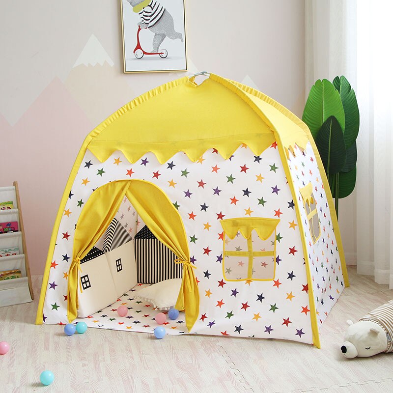 135*100*125Cm Kids Indoor Outdoor Kasteel Prinses Tent Bed Little Kasteel Prinses Oversized Huis Vouwen Spel verjaardag
