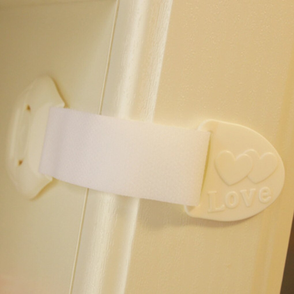 10pcs Child Protection Lock Color Nylon Webbing Multifunctional Adjustable Hook And Loop Cabinet Drawer Safety Lock Household