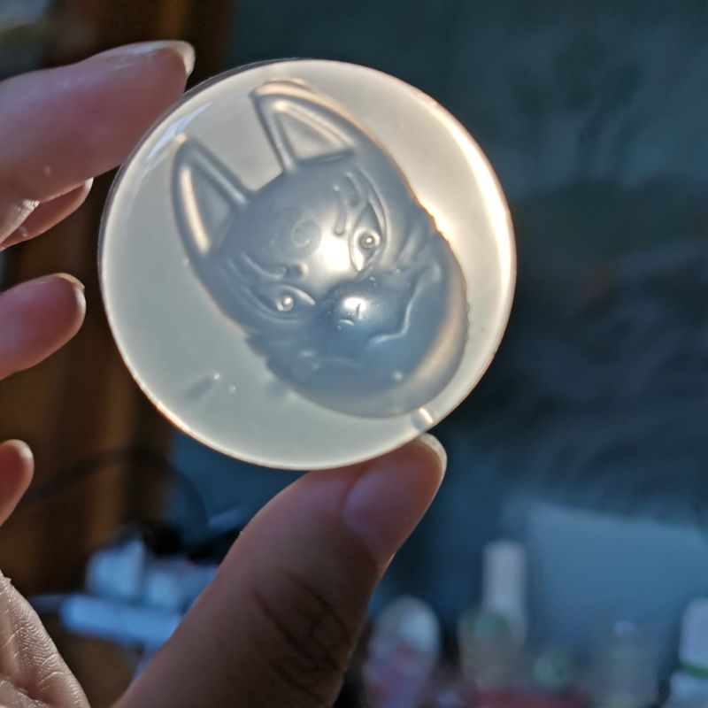 DIY, Molde de resina de silicona para mascarilla de zorros flexibles, accesorios de fabricación de joyería, molde de arcilla polimérica para álbumes de recortes de resina