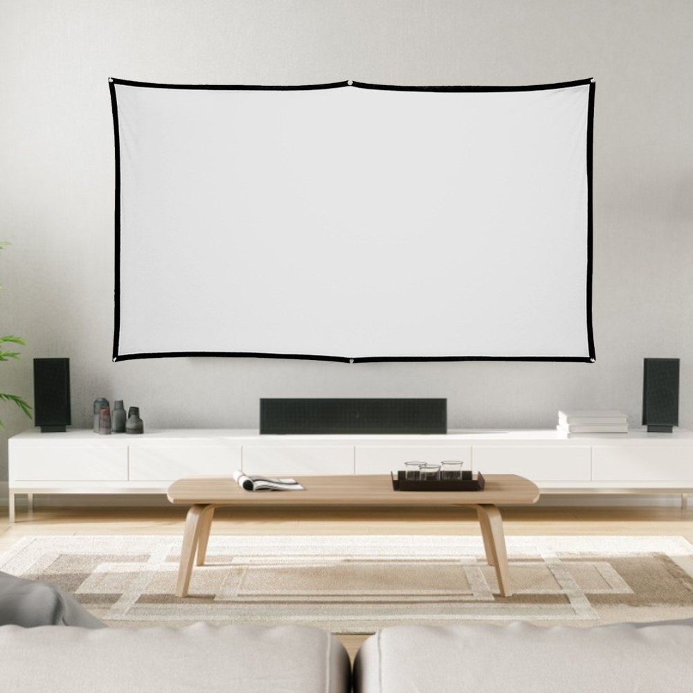 100inch 16:9 Movie Easy Folding Backyard Projector Screen Video Cinema Full HD Portable Anti Wrinkle Meeting Indoor Outdoor Home
