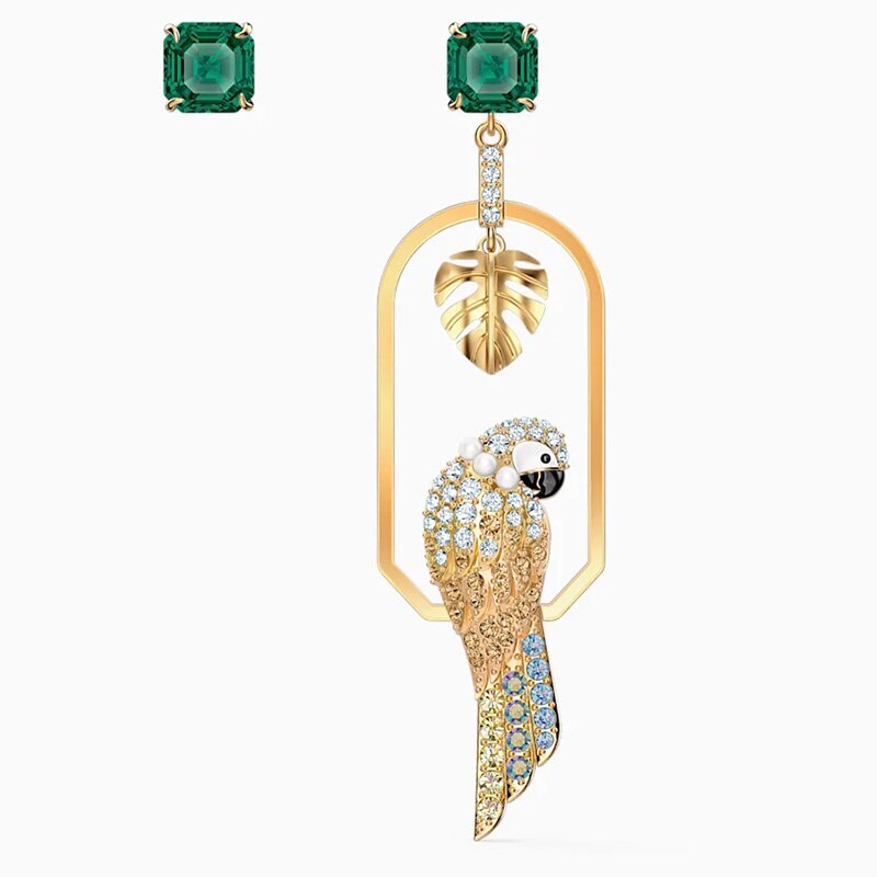 Swarovskis Original 1:1 tropisch Ahorn Blatt und Papagei Sammlung einstellen Schmuck einstellen Halskette und Armbinde Damen: 5519255