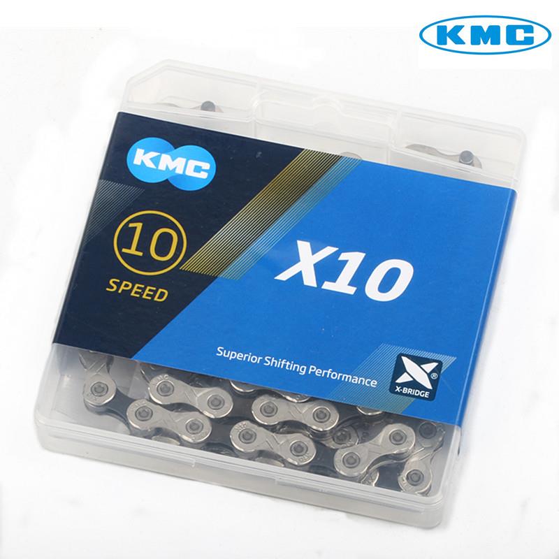 Kmc ketting x8 x9 x10 x10sl x11 x11sl goud zilver ketting mtb road fiets voor shimano ketting 8 9 10 11 SPEED 116L chain fiets: x10