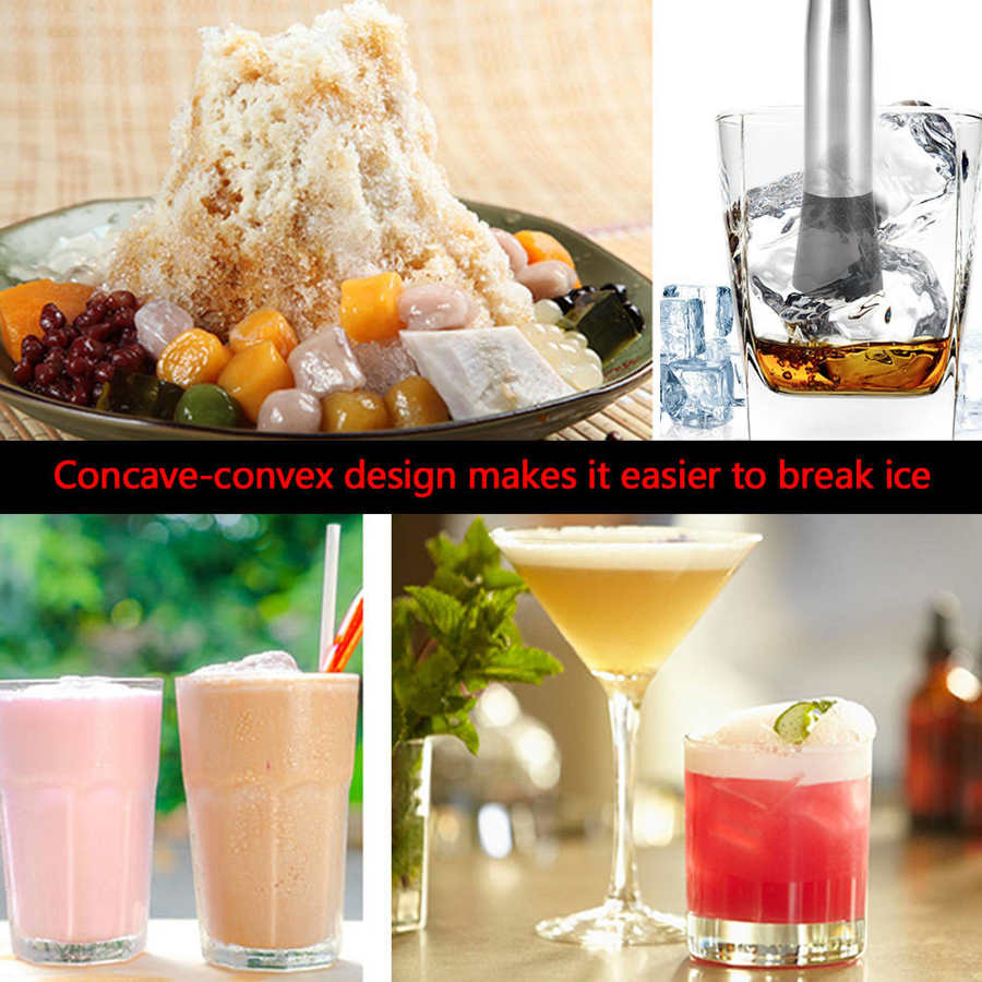 25cm Stainless Steel Ice Crushing Rod Cocktail Wine Muddler Mixing Rod Tool for Home Bar Use