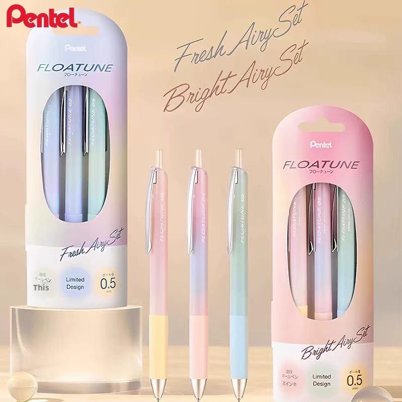 Pentel FLOATUNE Pastel Gel Pen 0.5mm Fine Tip Lightweight Mist Rod Smudge-Proof Ink Black Pen Journal Notes Aesthetic Stationer