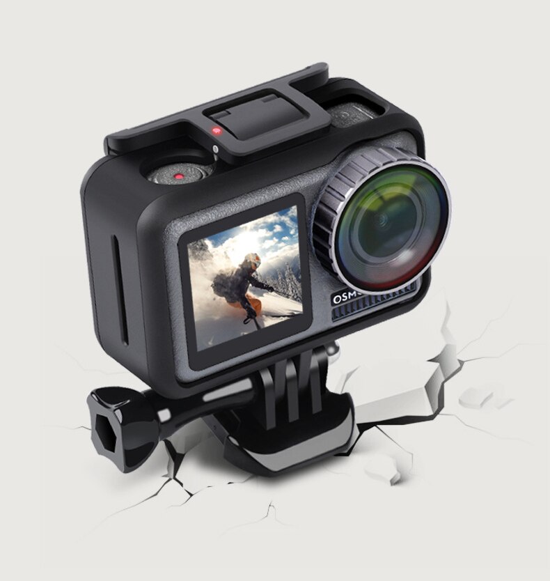Camera Case Behuizing Frame Beschermhoes Aee Connector + Lone Schroef + Base Mount Voor Dji Osmo Action Accessoires
