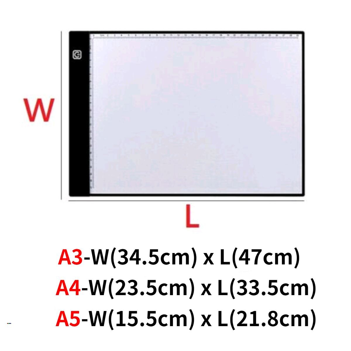 5V A3 A4 A5 Led Light Pad Tablet Diamond Schilderij Tekening Tablet Oogbescherming Heldere Acryl Kopie Board Diamant borduurwerk Kunst