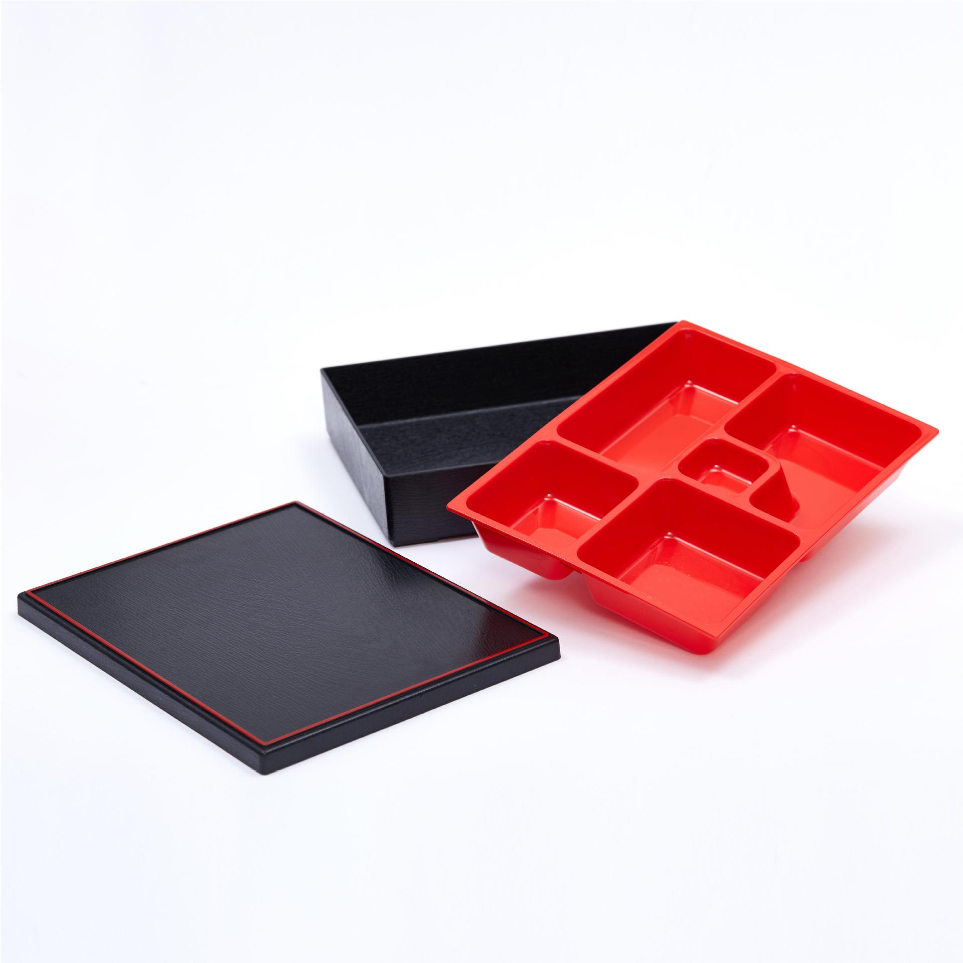 Caixa de talheres estilo japonês ABS Sushi Sashimi Box Lunch Box 27x21cm