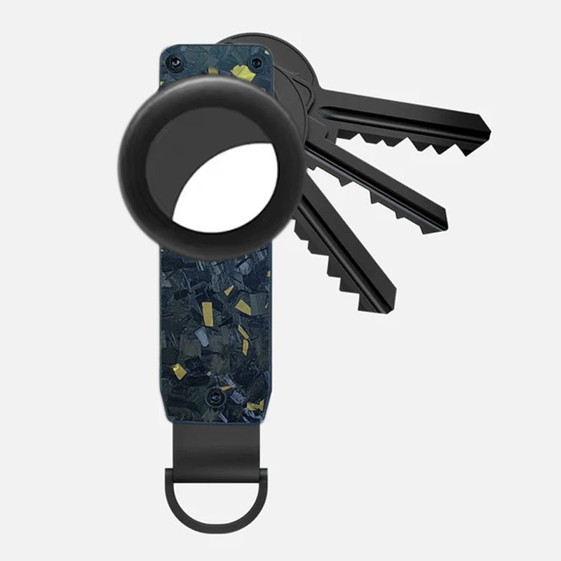 Key Organizer, Compact Keyholder, Anti-Lost Metal Keychain with Airtag Case, Compatible with Apple AirTag Finder Tracker, Alumin: SKY BLUE
