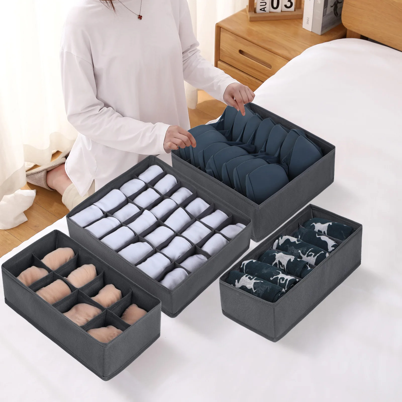 Unterwsche BH Socken Aufbewahrungsbox Schrank Sch...  Grandado