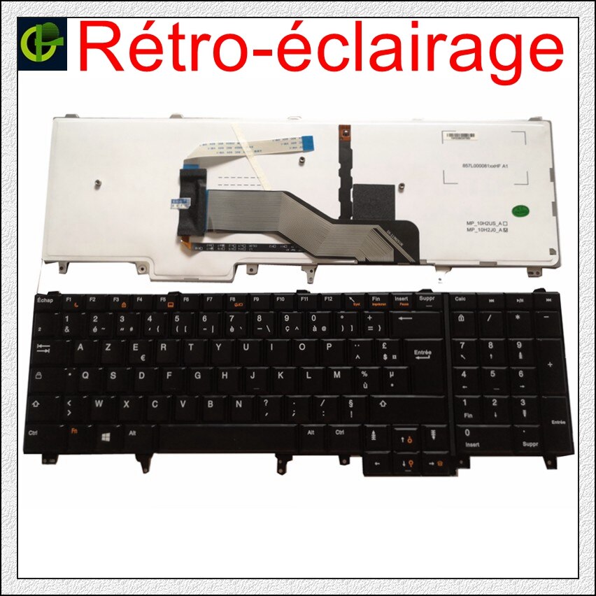 Frans verlicht azerty-toetsenbord voor dell latitude  e6520 e5520 e5530 e6530 e6540 m4700 m6700 e5520m m4600 m6600 m6800 fr